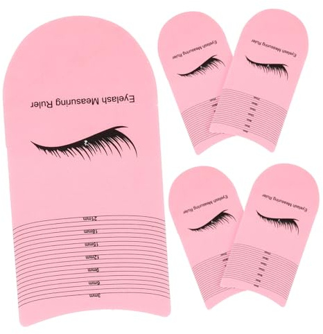 MOTHNUR 5 Stück Wimpernmesslineal Wimpernschablonen Kunststoff Präzise Messhilfe Symmetrische Wimpernverlängerung Wimpernstylisten Zubehör