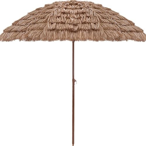JTPMYFT Ombrellone, Protezione Solare, ombrellone da Spiaggia Pieghevole in Paglia con Borsa for Il Trasporto, for Giardino, Balcone, Spiaggia, terrazza(78.7inch)