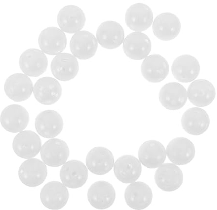 Rasselkugeln für Babys 30 Stück aus Pvc Weiß für Selbstgemacht Spielzeug | Geräuscherzeuger für Babyspielzeug, für Kreative Projekte mit Puppen und Häkelarbeiten, Nontoxisch und Sicher