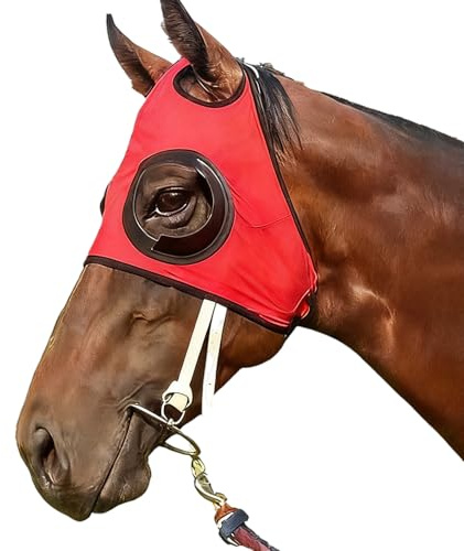 Yhsioaklo Augenschutz für – Atmungsaktives und sandfestes Netzschild, Kapuze für Pferdeaugen – für Wettkämpfe, Reiten, Outdoor, Geschwindigkeitsveranstaltungen und Pferdesport