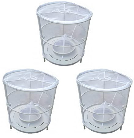 Fly Garden Ranch Frutteto efficace raccoglitore riutilizzabile durevole maglia ad alta efficienza sicurezza per parco, fattoria, ristorante, luoghi pubblici, confezione da 3 pezzi con ganci