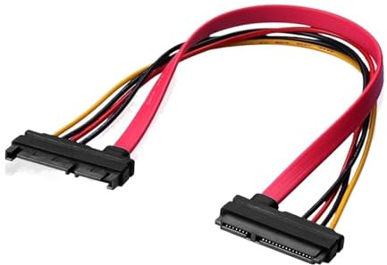 Cable de extensión SATA de 22 pines macho a hembra, 3 III a 7 15, combinación de alimentación de datos(50cm)