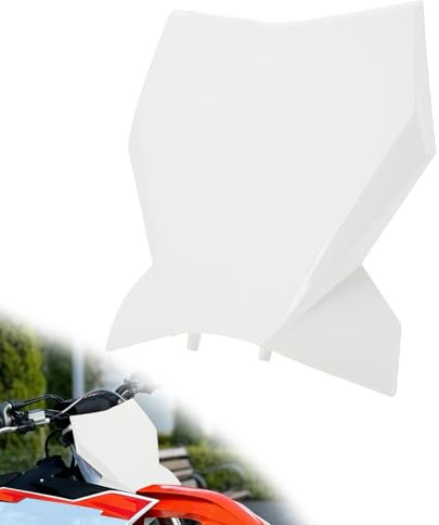 Tabella Portanumero Moto Enduro per KTM SX SX-F XC XC-F 125cc-500cc Bianco | Anni 2023-2024, Copertura Frontale Moto, Posizione Anteriore, Uso Dirt Pit Bike, Uso Motocross, Uso Enduro