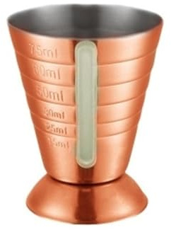 Medidor de cócteles cónico 15-25-30-50-60-75ml Jigger transparente taza medidora herramientas Bar medida cóctel(Copper)