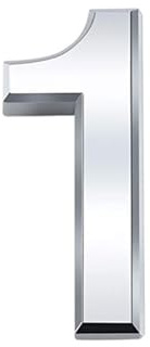 House number plate, 3D Self-Adhesive Address Number Stickers 0-9 for House Mailbox Door, Silver, 7 cm(Silver-1)