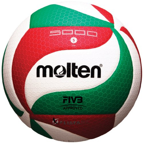 Molten V5M5000 - Pallavolo NCAA Flistatech, da uomo, colore: Rosso/Verde/Bianco, Ufficiale
