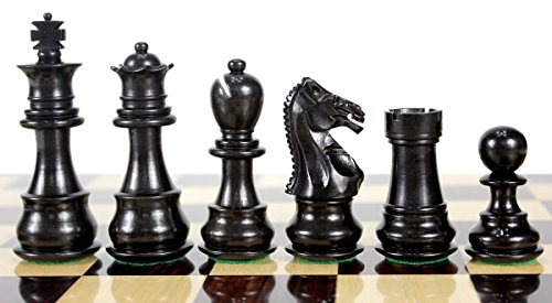 House of Chess - Ebony / Boxwood Chess Set Galaxy Staunton 3 (76 mm) - Triple Weighted - 34 Pieces - Unisex - Teen, Adult