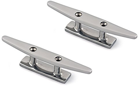 wellenshop 2X Klampe Edelstahl 125 mm Festmacherklampe