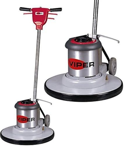 Viper Cleaning Equipment VN1715 Venom Series Low Speed Buffer, 17 Deck Size, 175 RPM, 50' Power Cable, 110V, 1.5 hp, 16 Pad Driver