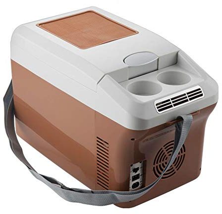 fridge Frigorifero da Campeggio Esterno, Mini Frigo Portatile 12v / 24v Elettrico, con Tracolla E Cavo di Alimentazione, capacità 15 Litri