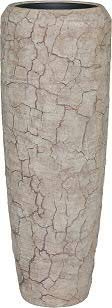 Klocke Dekorationsbedarf Moderne & Hochwertige Pflanzvase – Neuheit 2020: Broken Struktur - Fiberglas - Mit Einsatz – Interior Design - Indoor Kübel/Vase (Medium: 100cm, Cappuccino)