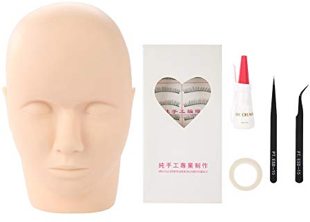 Wimpernverlängerung Set,Schaufensterpuppe Wimpern üben Make Up Eye False Wimpern Wimpernverlängerung,Geeignet für Schönheitsstudenten und Anfänger, um Make-up zu üben