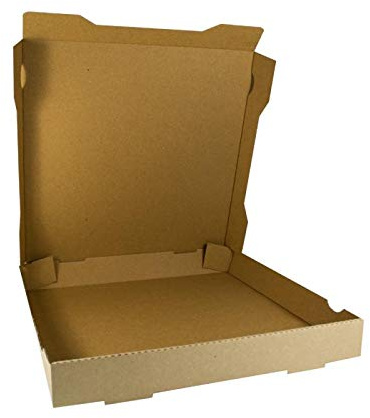 BIO Pizzakarton Pizzaboxen 100 Stück 24x24 Pizzaschachtel Pizza-Box Braun Neutral