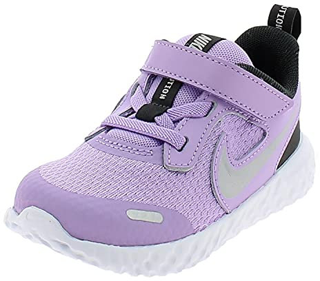 Nike Revolution 5 (PSV), Zapatillas Unisex niños, Lilac Metallic Silver Dk Smoke Grey, 22 EU