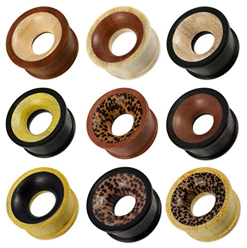 Fly Style Piercing Ohr Tunnel Plug - Ohr Piercings - Earplug Holz - Piercing Ohrschmuck - Tunnel Holz