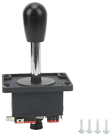 EVTSCAN Arcade Joystick – Schwarzer Ovaler Kugelkopf Klassischer Joystick mit DIY-Griff für Spielautomaten