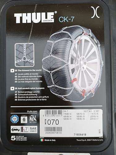 THULE Konig Schneeketten für PKW, Crossover, SUVs, zugelassen, verschiedene Größen (CK7-070)