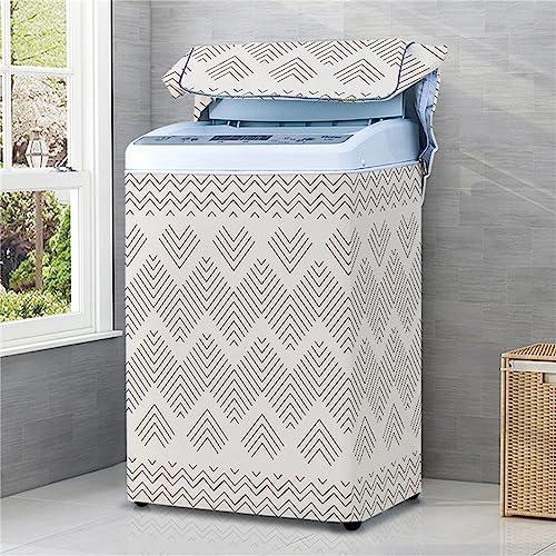 Odot Washing Machine Cover Top Load Waterproof Dustproof Washer Machine Dryer Protector Sunscreen Washer Dryer Cover for Most Top Load Washer Dryer (L Capacity 6.8-8kg,Refreshing)