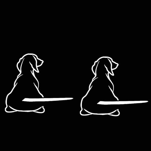 KMOCEPLY Dog Moving Tail Decal Transfer Wiper Stickers for Car Windshield 3D Rear Window Wiper Animal Vinyl Decal Waterproof Car Window Decoration Car Window Cartoon Decals Dogs Sticker (2Pcs White)