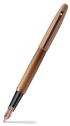 Sheaffer VFM 9428 Coffee Edition Matt Brown Fountain Pen with Regal Brown PVD Trims - Medium