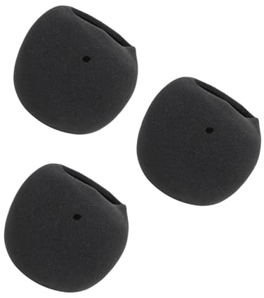 BESTonZON 3pcs Microphone Protective Cover Sponge for Voice Tube Cover Microphone Windscreen Blowout Prevention for Studio Recording