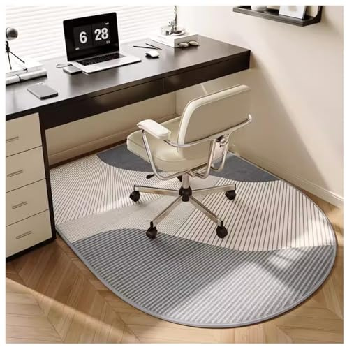 Bürostuhlmatte TPR-Bodenmatte Mit Rutschfester Rückseite Rollen Gleiten Leicht Schlingenflor-Bodenmatte Stoßdämpfend Und Schalldicht Geeignet for Hartholz- Und Fliesenböden(Gray,120x80 cm)