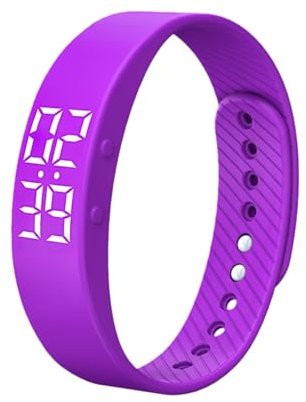 AKTOUR Mi Band 5 Orologio Fitness Contapassi digitale Contapassi Distanza Attività Allarme LED Orologio fitness IP65 Resistenza all'acqua Mi Band 5 Orologio Fitness (Purple, 8.6X4.6X10cm)