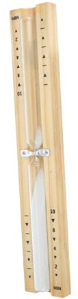 Amosfun Sanduhr Sauna Timer Aus Holz Und Glasrohr 10 Minuten Tragbar Einfache Sauna Dekoration