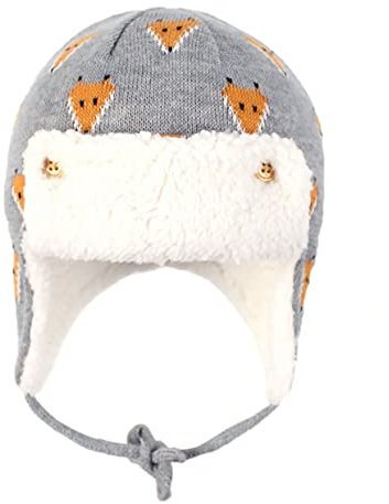 LIFKOME Gemusterte Wintermütze Für Mädchen Und Jungen Aus Baumwolle Warm Und Langlebig Kalten Winter