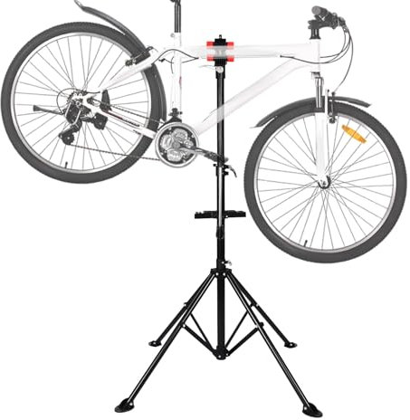 TAPMING Support de montage pour vélo - Avec tête de serrage soudée - Rotation à 360° - 108-190 cm - Noir