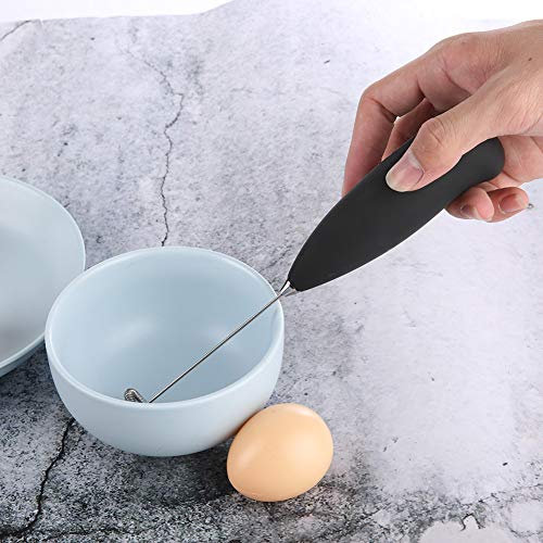 Electric Milk Frother, Stainless Steel Stirring Rod, 30s Milk Foam Maker for Coffee Latte, Lightweight and Easy to Operate, Mixer with High, Suitable for Mixing and Egg Laying,