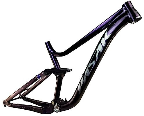 HSIRYAOHD Telaio per bicicletta 27,5/29er telaio di sospensione per mountain bike 16 pollici/18 pollici DH/XC/AM telaio del freno a disco spinta attraverso l'asse 148 mm (viola, 27,5 x 18 pollici)
