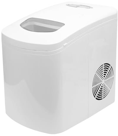 Ice Maker Countertop, Fully Automatic Portable Ice Machine, Pebble Ice Machine with Ice Basket and Scoop, for Home, Kitchen, RV, Camping (Jectses0vd72ym6f-13)