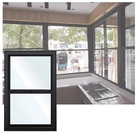 Unterputz-Aluminium-Fenster für Wohnmobile und Lebensmittel-LKWs, 30 x 60 cm, Badezimmer-Trennwand, Glas, ideal für Spielhäuser und gewerbliche Nutzung, stilvolles Design