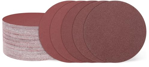 QUARKZMAN 100pcs 50mm 2 Discos De Lijado Papel Lija Almohadillas | 40/60/80/100/120/150/180/240/320/400 Grit, Gancho Bucle, Para Lijadora Orbital Aleatoria, Para Carpintería Automotriz Metal