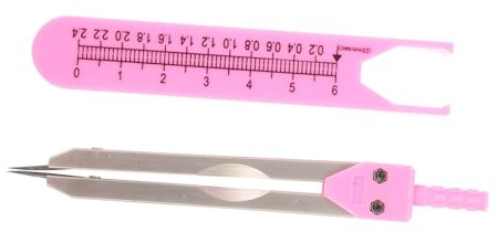 FIXOSHEE Pied à Coulisse Pour Mesure Avec Règle Intégrée, Manches Rose, Outil De Mesure Médicale Précis Pour Électrocardiogramme, Accessoire Pratique Pour Professionnels De Santé