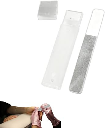 JURENEE 2 Pezzi di Lima Unghie Vetro, Lima in Vetro per Unghie, Limette per Unghie Portatile, Facile da Usare, Facile da Trasportare, la Lucidatura Fine Non fa Male Alle Unghie, Adatta per Manicure