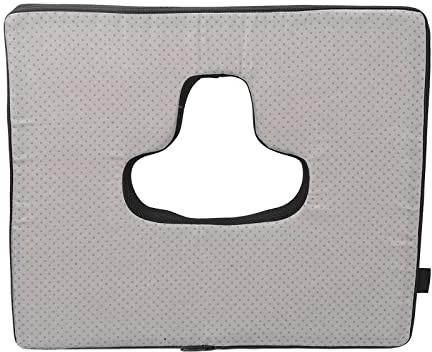 Pilipane Cojín de Espuma con Apertura en Forma de T, Asiento de Espuma viscoelástica de Gel Plano Inclinado Triangular Lavable para Ancianos postrados en Cama, Color Negro