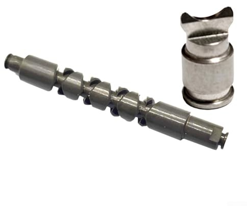 Oniissy Metallschaft und Halbmondstift für Aldebaran BFS 22 Angelrollen-Ersatzteile, kompatibel mit Aldebaran BFS-Modell, für langlebiges Reparatur-Set für glatte (Drehungen + Halbmondstift)