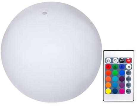Light Up Beach Balls – Pvc Led Pool Balls, 16 Color Rgb Glow, Adjustable Remote Controlled Inflatable Waterproof Floating Llight Sphere | Great for Kids Adults Beach Outings Poolside Water Games
