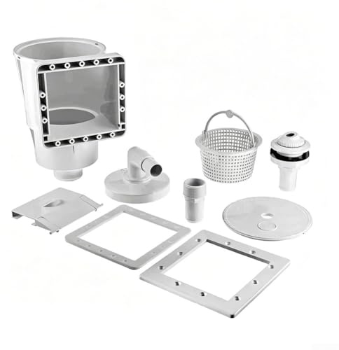 AugustknowU Skimmer per piscine con montaggio a parete fisso e cestello filtrante ad alta capacità per gestire accumuli di foglie pesanti