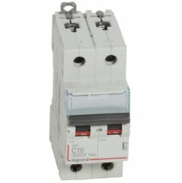 407782 Disjoncteur bipolaire 10A - 2P Courbe C - 6/10kA - À vis - Legrand DX3