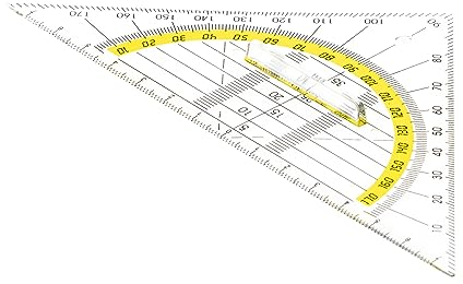 TSI Geodreieck mit Griff, 16 cm, transparent, Art. 46318