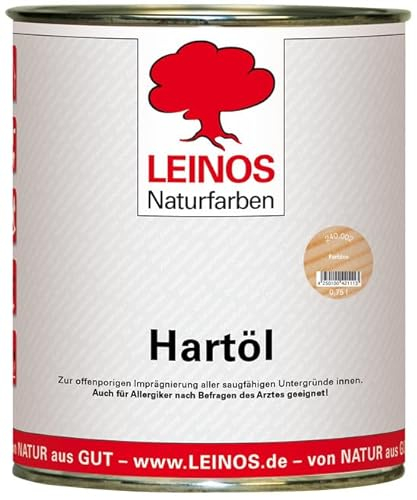LEINOS Holzöl 750 ml | Hartöl Farblos für Tische Möbel Arbeitsplatten | Teak Eiche Möbelöl für effektive Versiegelung und langanhaltenden Schutz im Innenbereich