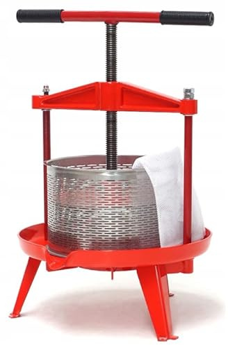 AlcoFermBrew FRUCHTPRESSE 9L – Obstpresse | Beerenpresse | Obstmühle | Weinpresse | Saftpresse Apfelwein Maischepresse