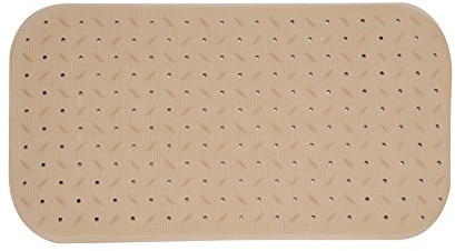 MSV Premium Duschmatte Badematte Badewannenmatte Badewanneneinlage antibakteriell rutschfest mit Saugnäpfen-Beige-duftet nach Rosen-ca. 36 x 76 cm-waschbar bei 60° Grad, Gummi, Large