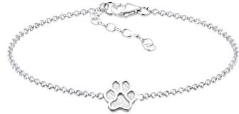 Elli Armband Damen Pfoten Anhänger Basic 925 Silber