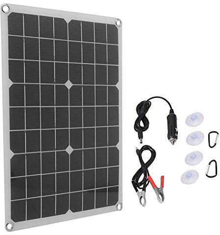 Keenso Solar Panel Charger, 20W/30W Dual Output Solar Panel Flexible Car Battery Charger USB DC5521 Charging Board Other Mountaineering Camping