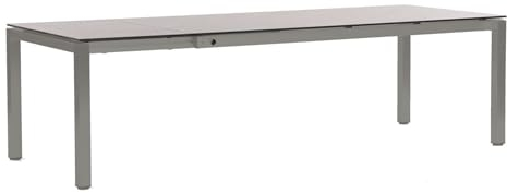 Sonnenpartner Ausziehtisch Base 200/260x100 cm Aluminium anthrazit mit wählbarer Tischplatte HPL Gartentisch ausziehbar Compact HPL struktura-anthrazit 80050824