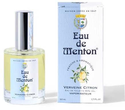 Eau de Menton - Verveine Citron - Eau de Toilette Femme, Artisan Parfumeur en Côte d'Azur (50 ml)